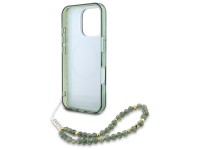 Funda Guess IML Flowers Allover Electro con correa de perlas y MagSafe para iPhone 16 Pro Max - verd Funda Guess IML Flowers Allover Electro con correa de perlas y MagSafe para iPhone 16 Pro Max - verd