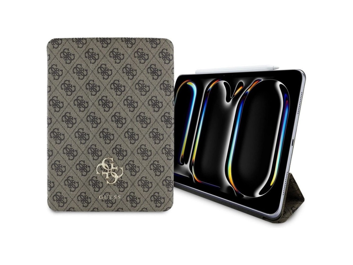 Guess GUFC11PM24PS4SGW iPad Pro 11" 2024 brown Magnetic 4G Big Logo