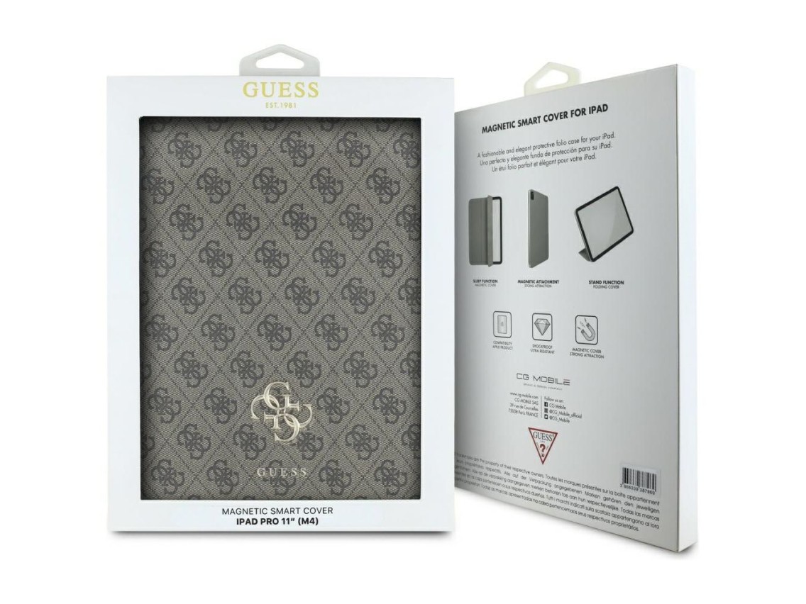 Guess GUFC11PM24PS4SGW iPad Pro 11" 2024 brown Magnetic 4G Big Logo