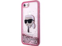 Karl Lagerfeld KLHCI8LNHKCP Capa rígida rosa/rosa com glitter para iPhone 7/8/SE 2020/2022 Karl Lage Karl Lagerfeld KLHCI8LNHKCP Capa rígida rosa/rosa com glitter para iPhone 7/8/SE 2020/2022 Karl Lage