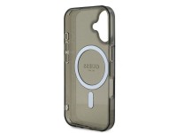 Capa Guess IML Glitter Circle MagSafe para iPhone 16 - preta Capa Guess IML Glitter Circle MagSafe para iPhone 16 - preta
