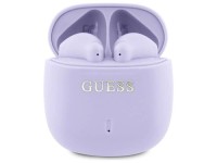 Fones de ouvido Bluetooth Guess GUTWSJ14ESGU TWS + base de carregamento roxo/roxo com logotipo cl�ss