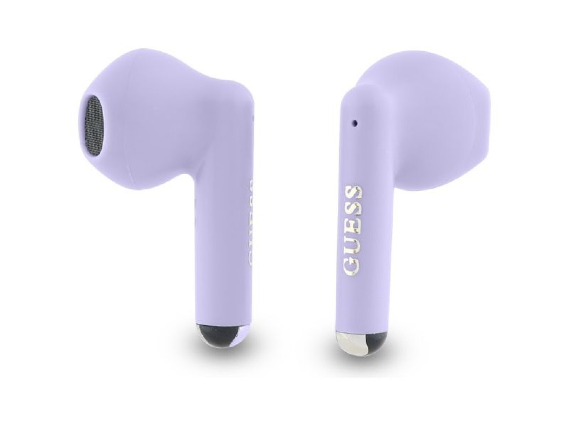 Auriculares Bluetooth Guess GUTWSJ14ESGU TWS + base de carga morado/morado con logotipo clásico impr