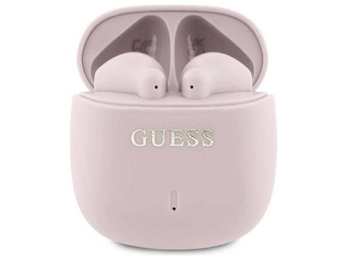 Guess Bluetooth headphones GUTWSJ14ESGP TWS + docking station pink/pink Printed Classic Logo