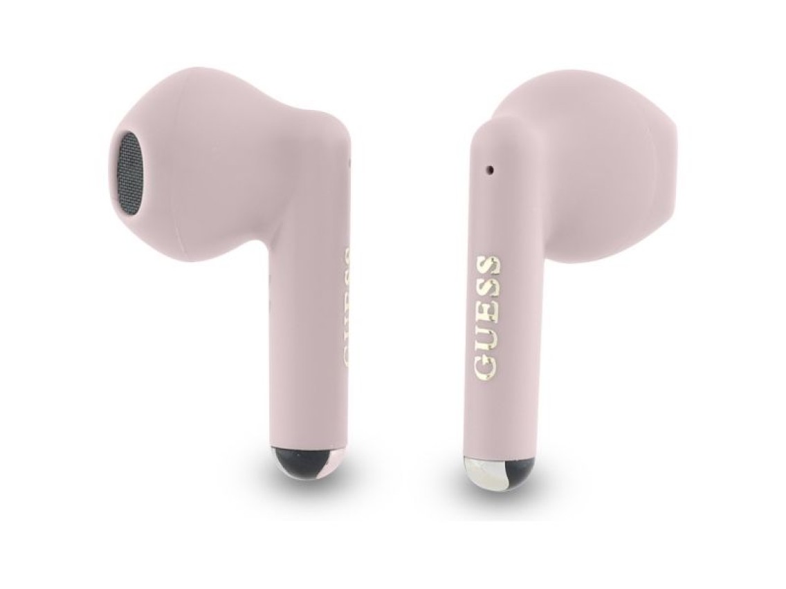 Guess Bluetooth headphones GUTWSJ14ESGP TWS + docking station pink/pink Printed Classic Logo
