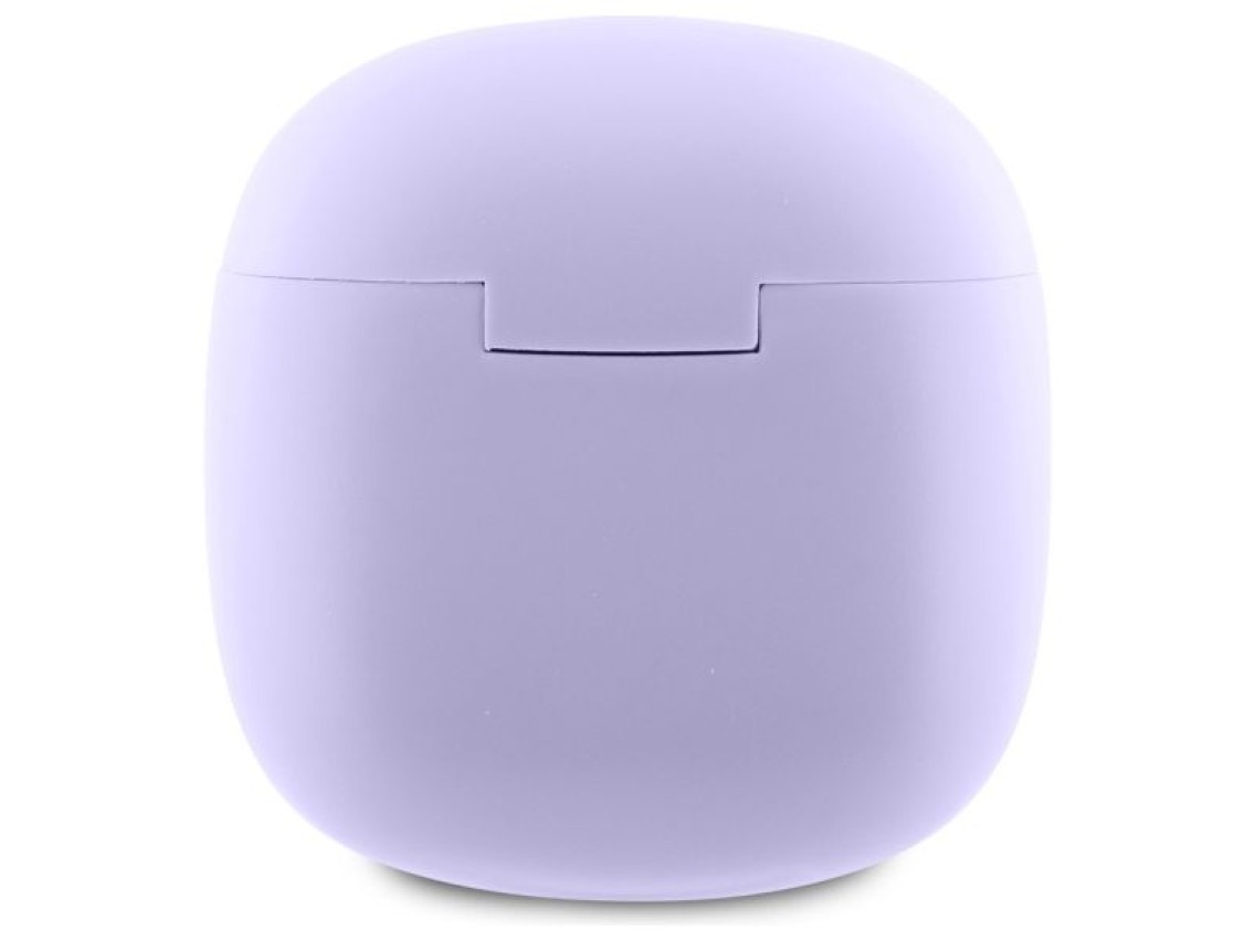 Auriculares Bluetooth Guess GUTWSJ14ESGU TWS + base de carga morado/morado con logotipo clásico impr