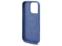 Capa Guess 4G com estampa de flores e MagSafe para iPhone 16 Pro - azul Capa Guess 4G com estampa de flores e MagSafe para iPhone 16 Pro - azul