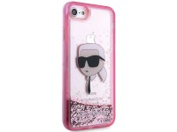 Karl Lagerfeld KLHCI8LNHKCP Capa rígida rosa/rosa com glitter para iPhone 7/8/SE 2020/2022 Karl Lage Karl Lagerfeld KLHCI8LNHKCP Capa rígida rosa/rosa com glitter para iPhone 7/8/SE 2020/2022 Karl Lage