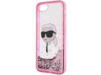 Karl Lagerfeld KLHCI8LNHKCP Capa rígida rosa/rosa com glitter para iPhone 7/8/SE 2020/2022 Karl Lage Karl Lagerfeld KLHCI8LNHKCP Capa rígida rosa/rosa com glitter para iPhone 7/8/SE 2020/2022 Karl Lage