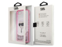 Karl Lagerfeld KLHCI8LNHKCP Capa rígida rosa/rosa com glitter para iPhone 7/8/SE 2020/2022 Karl Lage Karl Lagerfeld KLHCI8LNHKCP Capa rígida rosa/rosa com glitter para iPhone 7/8/SE 2020/2022 Karl Lage