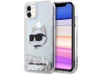 Karl Lagerfeld KLHCN61LNCHCS iPhone 11/ XR prateado/capa rígida prateada com glitter Choupette Head Karl Lagerfeld KLHCN61LNCHCS iPhone 11/ XR prateado/capa rígida prateada com glitter Choupette Head
