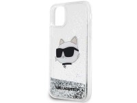 Karl Lagerfeld KLHCN61LNCHCS iPhone 11/ XR prateado/capa rígida prateada com glitter Choupette Head Karl Lagerfeld KLHCN61LNCHCS iPhone 11/ XR prateado/capa rígida prateada com glitter Choupette Head