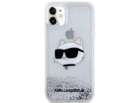 Karl Lagerfeld KLHCN61LNCHCS iPhone 11/ XR prateado/capa rígida prateada com glitter Choupette Head Karl Lagerfeld KLHCN61LNCHCS iPhone 11/ XR prateado/capa rígida prateada com glitter Choupette Head