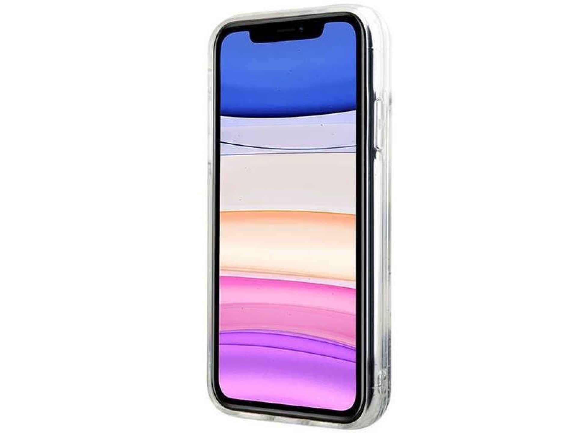 Karl Lagerfeld KLHCN61LNCHCS iPhone 11/ XR prateado/capa rígida prateada com glitter Choupette Head