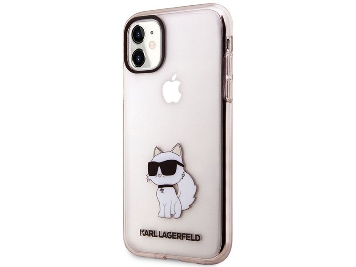 Karl Lagerfeld KLHCN61HNCHTCP iPhone 11 / Xr 6.1" rosa/rosa funda rígida Ikonik Choupette