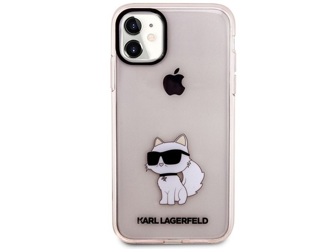 Karl Lagerfeld KLHCN61HNCHTCP iPhone 11 / Xr 6.1" rosa/rosa funda rígida Ikonik Choupette