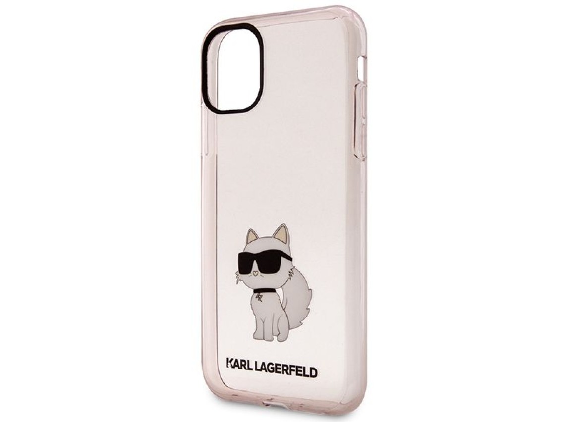 Karl Lagerfeld KLHCN61HNCHTCP iPhone 11 / Xr 6.1" rosa/rosa funda rígida Ikonik Choupette