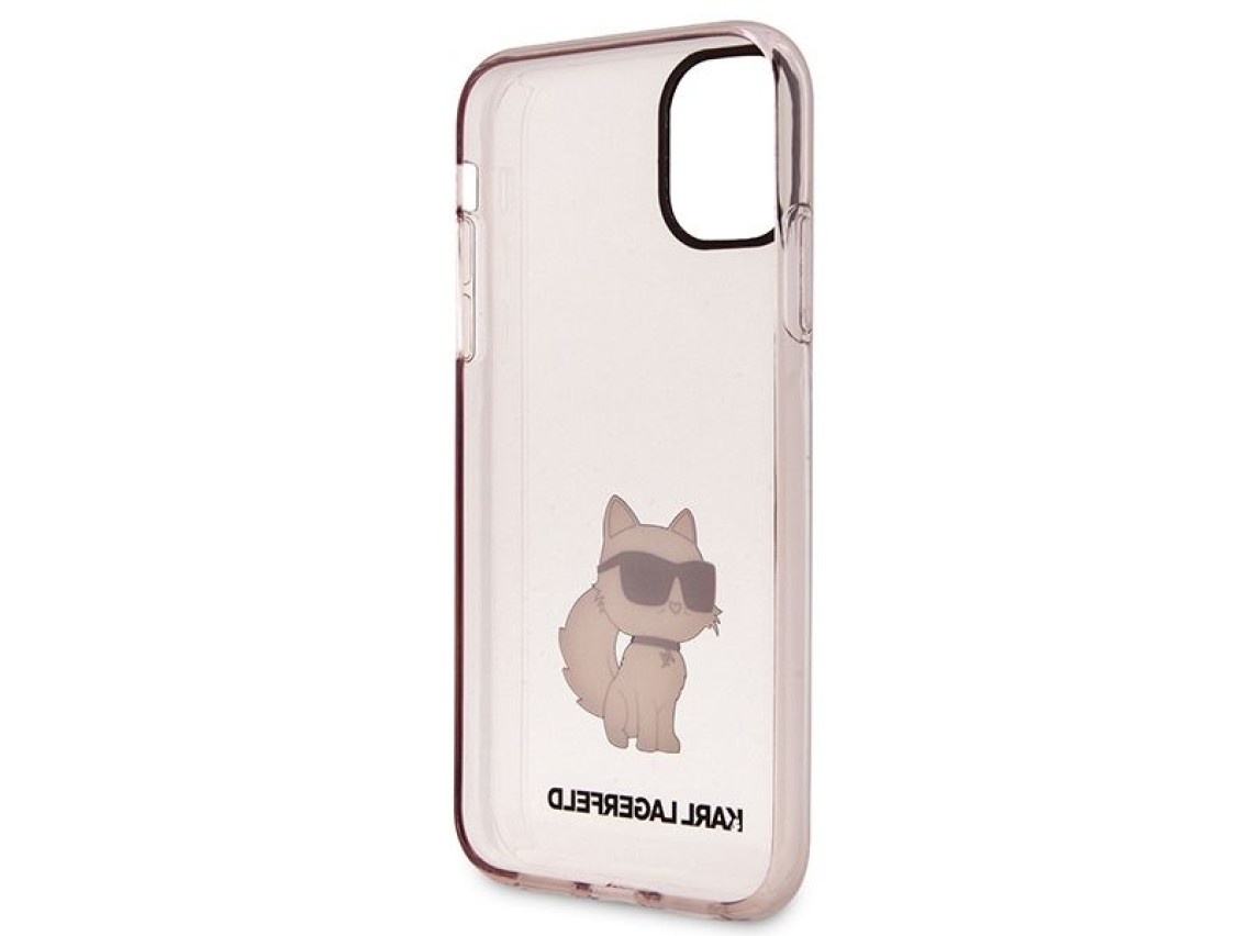 Karl Lagerfeld KLHCN61HNCHTCP iPhone 11 / Xr 6.1" rosa/rosa funda rígida Ikonik Choupette
