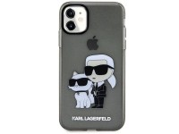 Karl Lagerfeld KLHCN61HNKCTGK iPhone 11 / Xr 6.1" capa rígida preta/preta com glitter Karl&Choupette Karl Lagerfeld KLHCN61HNKCTGK iPhone 11 / Xr 6.1" capa rígida preta/preta com glitter Karl&Choupette