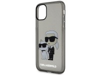 Karl Lagerfeld KLHCN61HNKCTGK iPhone 11 / Xr 6.1" capa rígida preta/preta com glitter Karl&Choupette Karl Lagerfeld KLHCN61HNKCTGK iPhone 11 / Xr 6.1" capa rígida preta/preta com glitter Karl&Choupette