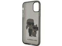 Karl Lagerfeld KLHCN61HNKCTGK iPhone 11 / Xr 6.1" capa rígida preta/preta com glitter Karl&Choupette Karl Lagerfeld KLHCN61HNKCTGK iPhone 11 / Xr 6.1" capa rígida preta/preta com glitter Karl&Choupette