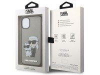 Karl Lagerfeld KLHCN61HNKCTGK iPhone 11 / Xr 6.1" capa rígida preta/preta com glitter Karl&Choupette Karl Lagerfeld KLHCN61HNKCTGK iPhone 11 / Xr 6.1" capa rígida preta/preta com glitter Karl&Choupette