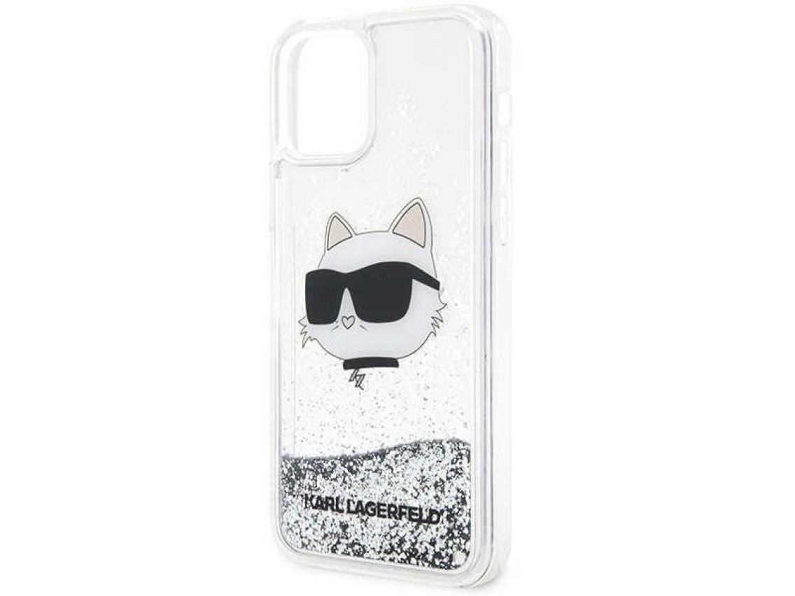 Karl Lagerfeld KLHCP12MLNHCCS iPhone 12/ 12 Pro 6.1" silver/silver hardcase Glitter Choupette Head