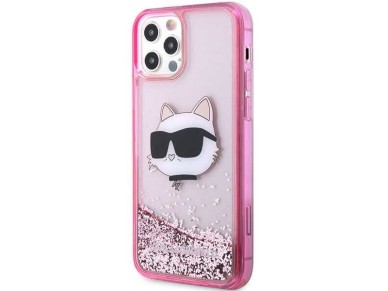 Karl Lagerfeld KLHCP12MLNCHCP iPhone 12/ 12 Pro 6.1" pink/pink hardcase Glitter Choupette Head