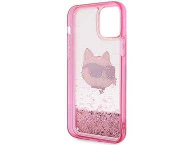 Karl Lagerfeld KLHCP12MLNCHCP iPhone 12/ 12 Pro 6.1" pink/pink hardcase Glitter Choupette Head