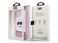 Karl Lagerfeld KLHCP12MLNCHCP iPhone 12/ 12 Pro 6.1" pink/pink hardcase Glitter Choupette Head