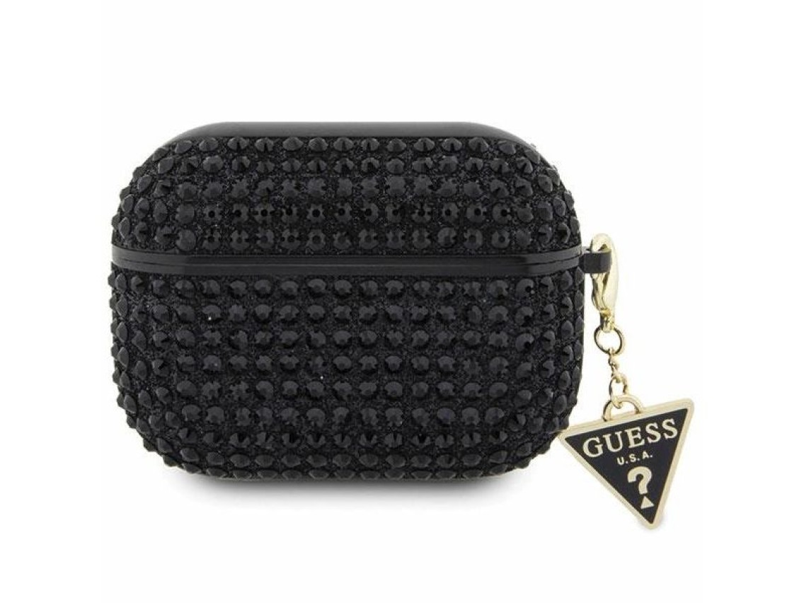 Guess Rhinestone Triangle AirPods Pro Case - Black