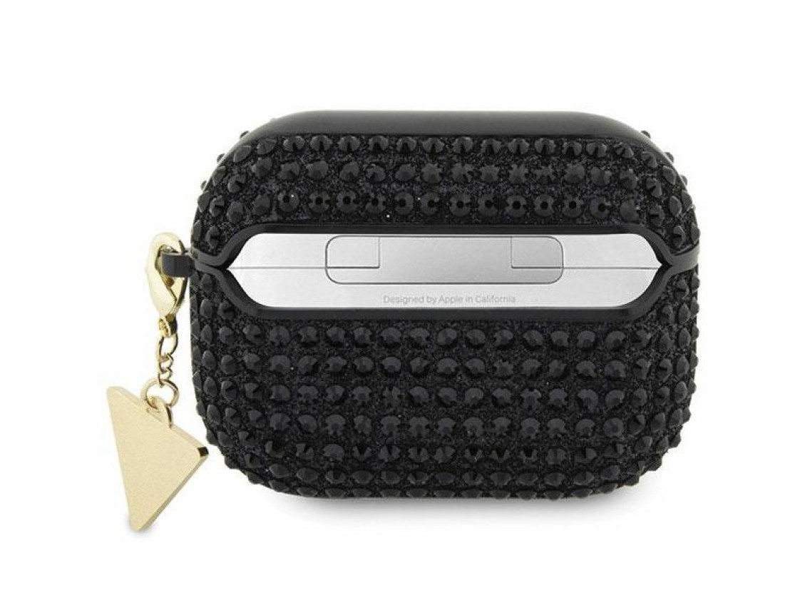 Guess Rhinestone Triangle AirPods Pro Case - Black