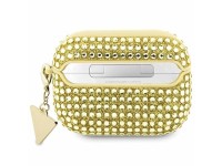 Capa para AirPods Pro Guess com Triângulos de Strass - Dourada Capa para AirPods Pro Guess com Triângulos de Strass - Dourada