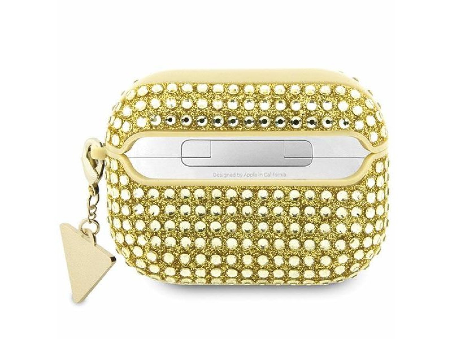 Capa triangular com strass da Guess para AirPods Pro 2 (2022/2023) - Dourada