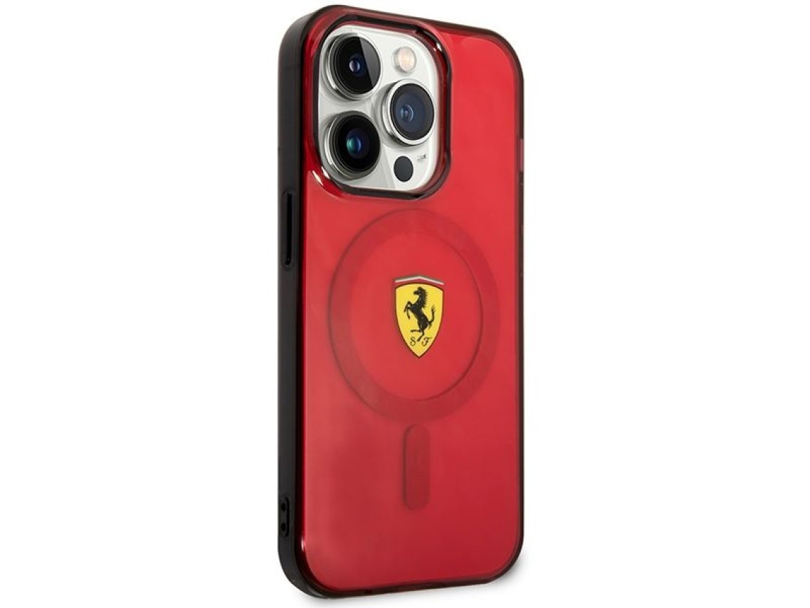 Ferrari FEHMP14XURKR iPhone 14 Pro Max 6.7" rojo/rojo estuche rígido Translúcido Magsafe