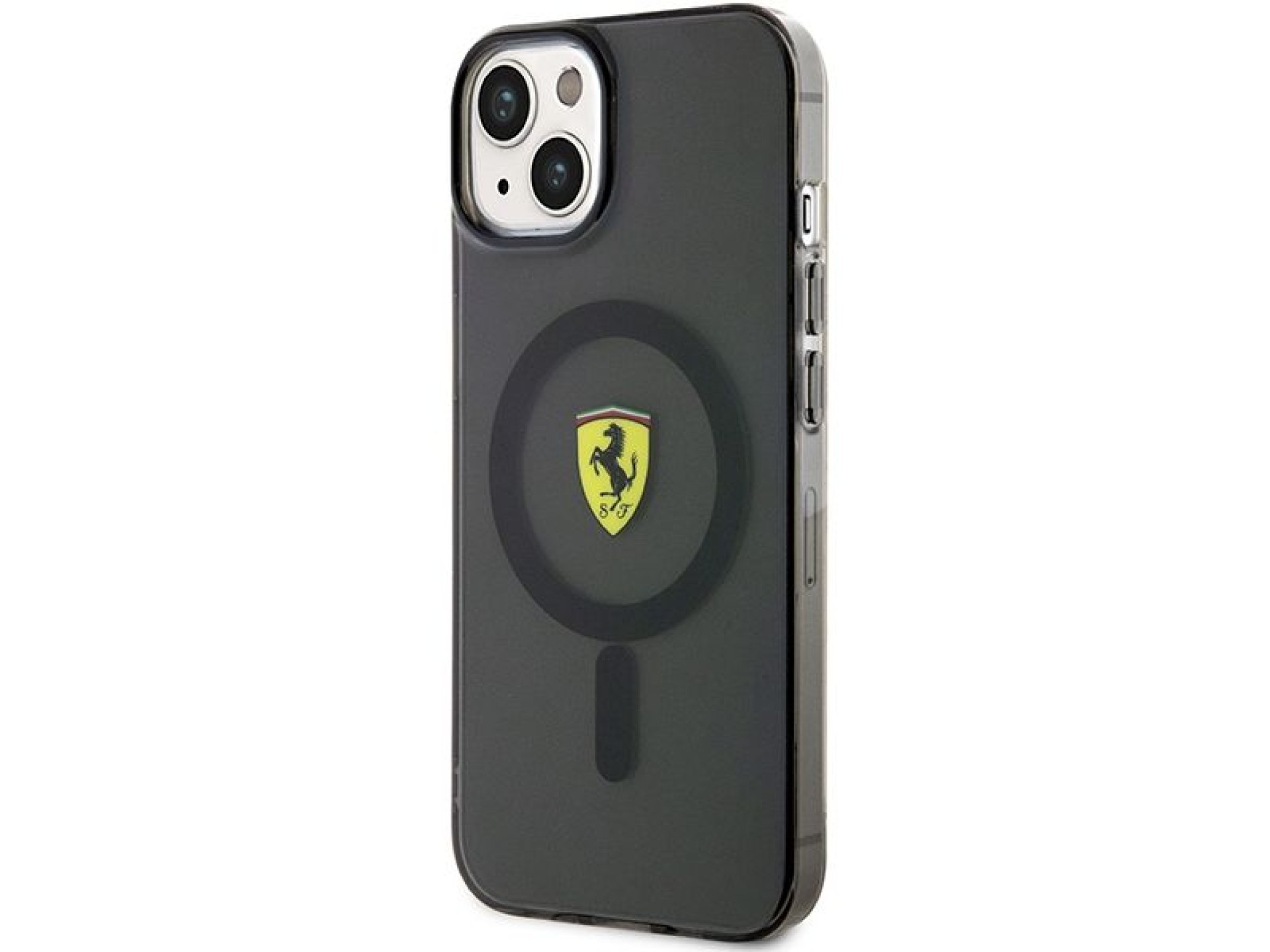 Ferrari FEHMP14SURKK Capa rígida preta/preta para iPhone 14 de 6,1
