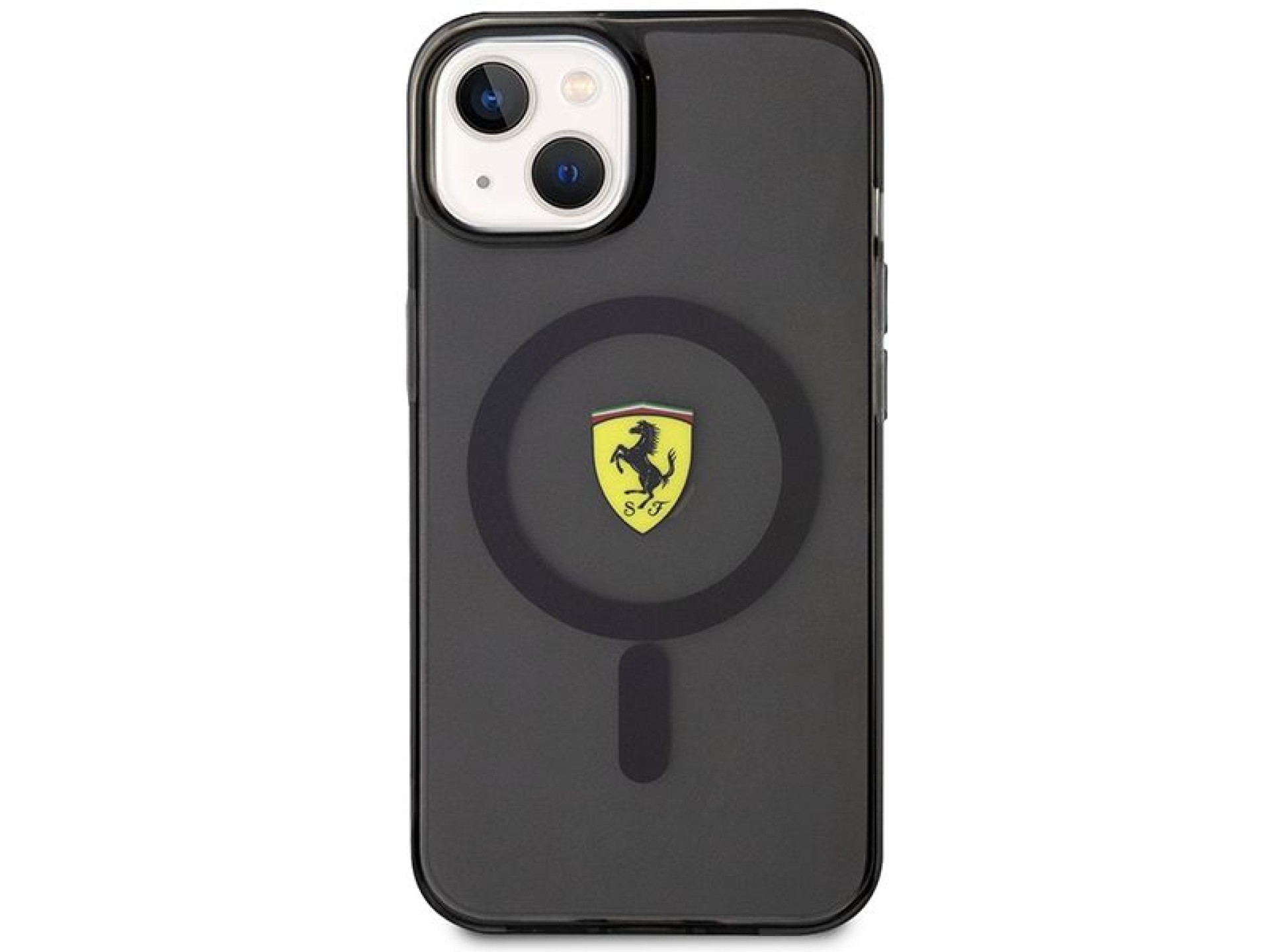 Ferrari FEHMP14SURKK Capa rígida preta/preta para iPhone 14 de 6,1