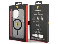 Ferrari FEHMP14LUKK Capa rígida preta/preta para iPhone 14 Pro 6.1" com MagSafe translúcido Ferrari FEHMP14LUKK Capa rígida preta/preta para iPhone 14 Pro 6.1" com MagSafe translúcido