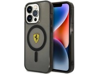 Ferrari FEHMP14XURKK Capa rígida preta/preta para iPhone 14 Pro Max 6.7" com MagSafe translúcido Ferrari FEHMP14XURKK Capa rígida preta/preta para iPhone 14 Pro Max 6.7" com MagSafe translúcido