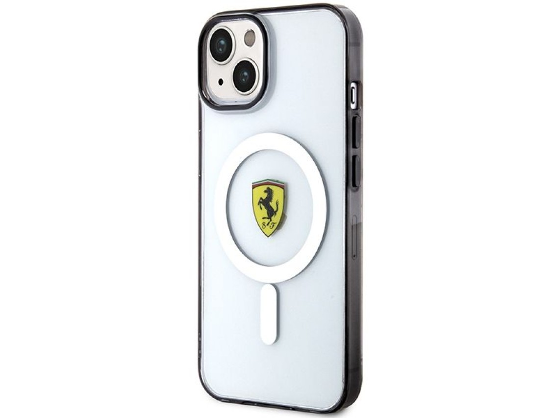 Capa r�gida transparente Ferrari FEHMP14SURKT para iPhone 14 de 6,1" com MagSafe.