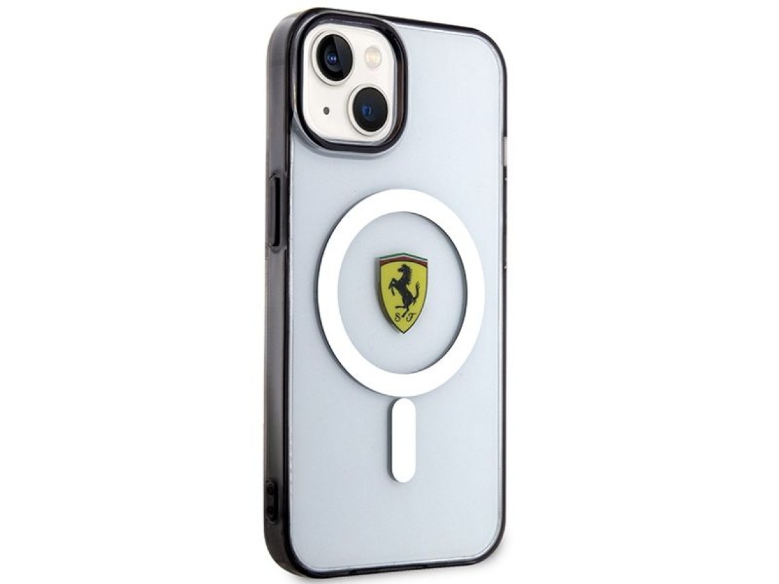 Capa r�gida transparente Ferrari FEHMP14SURKT para iPhone 14 de 6,1" com MagSafe.