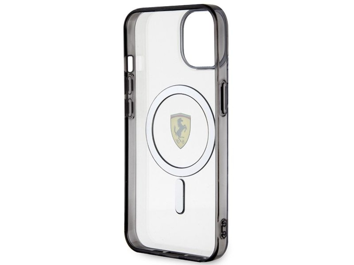 Capa r�gida transparente Ferrari FEHMP14SURKT para iPhone 14 de 6,1" com MagSafe.