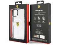 Capa r�gida transparente Ferrari FEHMP14SURKT para iPhone 14 de 6,1" com MagSafe.