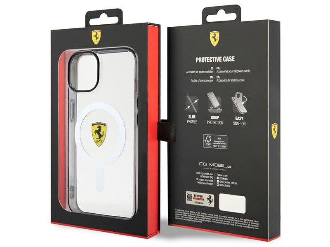 Ferrari FEHMP14MURKT iPhone 14 Plus 6.7" clear/transparent hardcase Outline Magsafe