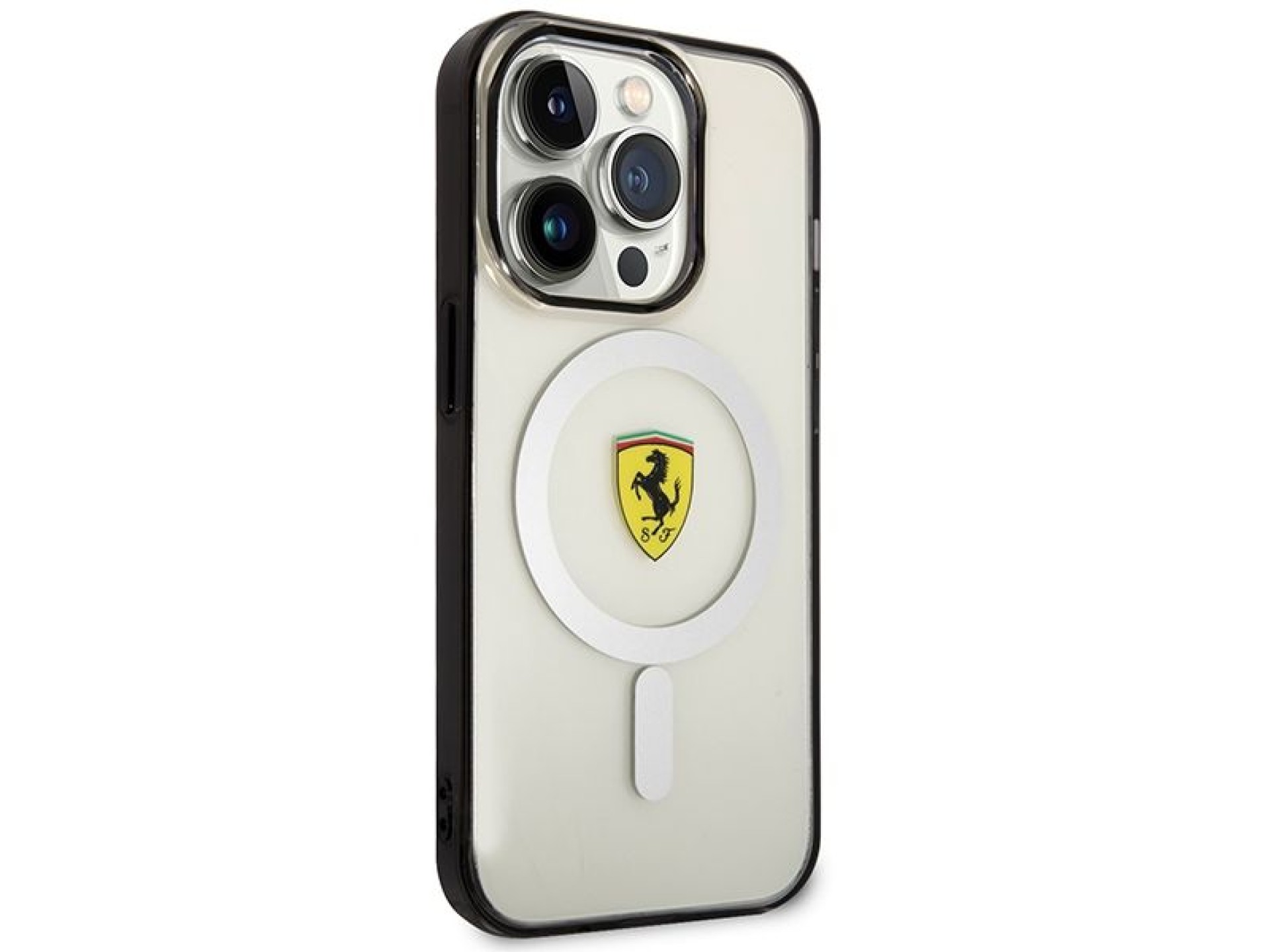 Funda rígida transparente Ferrari FEHMP14LURKT para iPhone 14 Pro de 6,1