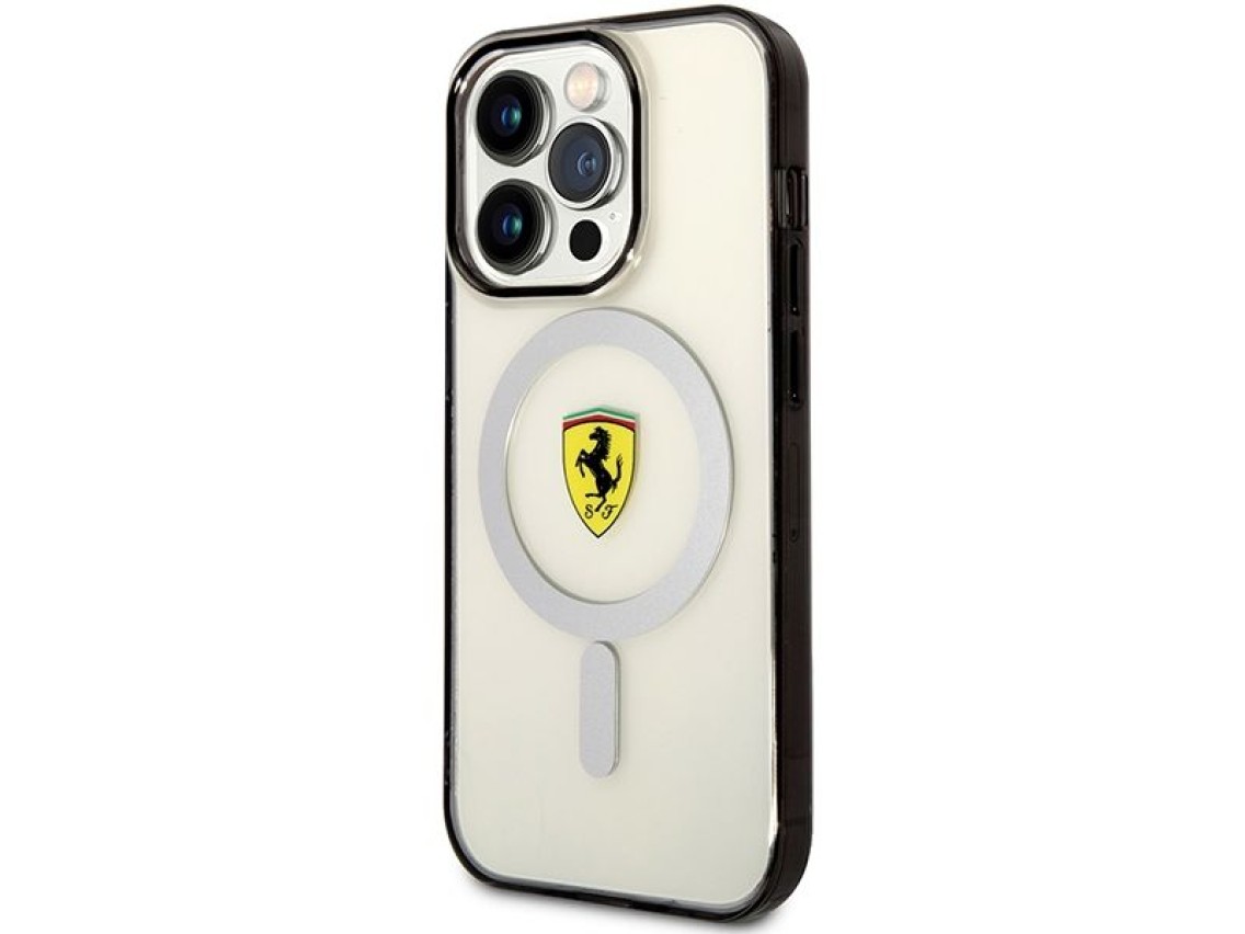 Funda r�gida transparente Ferrari FEHMP14XURKT para iPhone 14 Pro Max de 6,7" con MagSafe