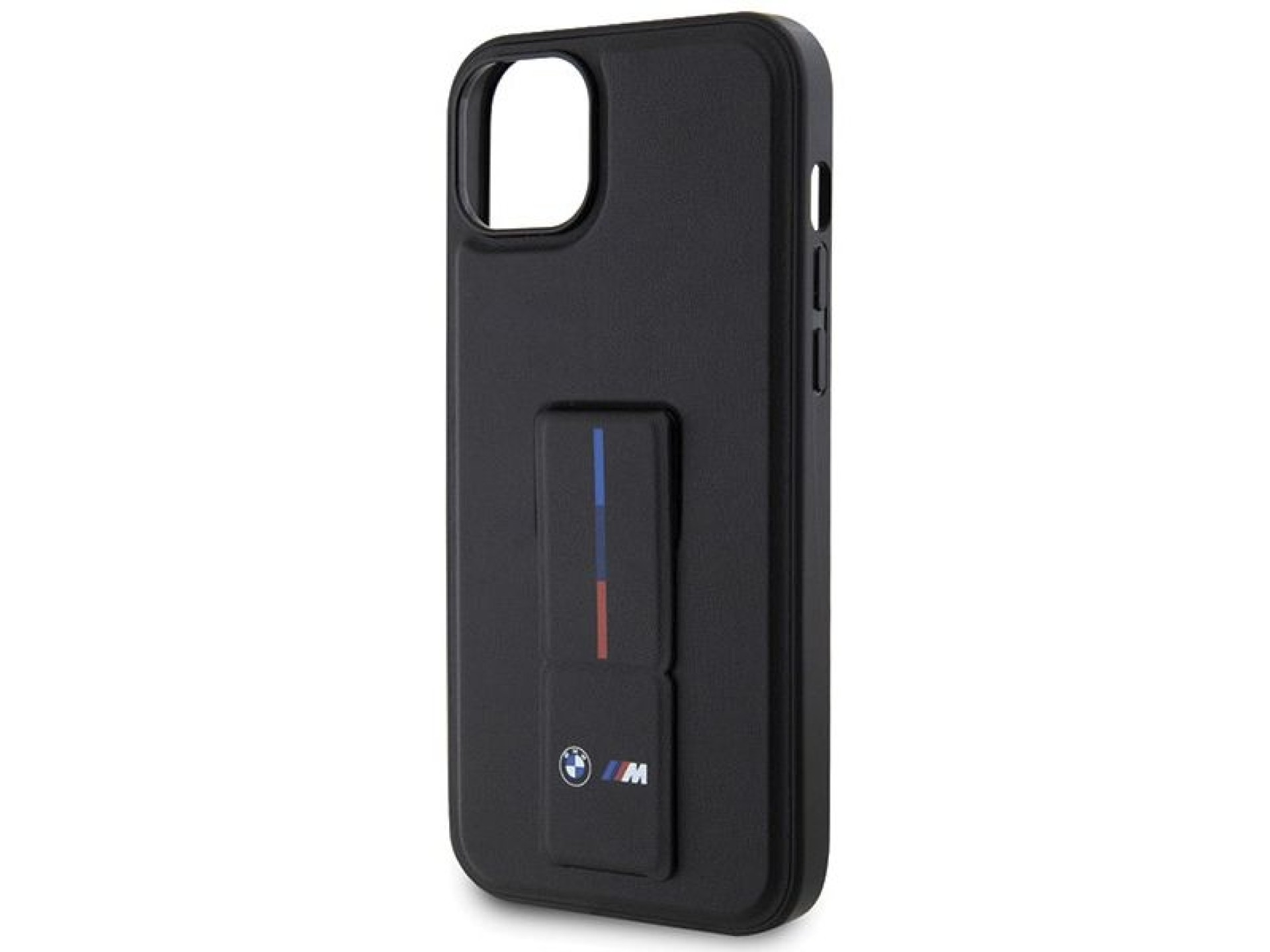 Capa BMW Grip Stand Hot Stamp para iPhone 14/15/13 - Preta
