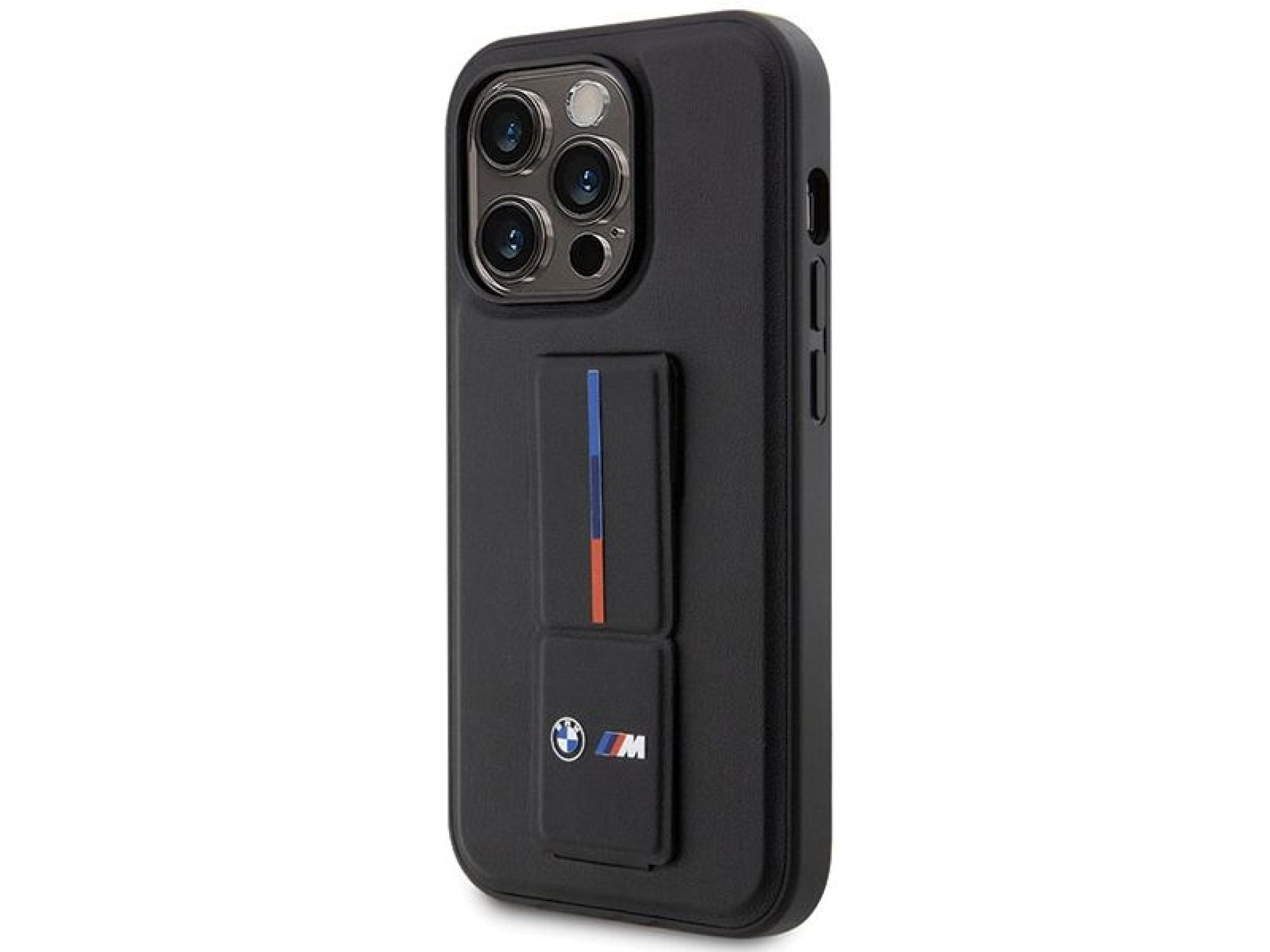 BMW Grip Stand Hot Stamp iPhone 14 Pro Case - Black