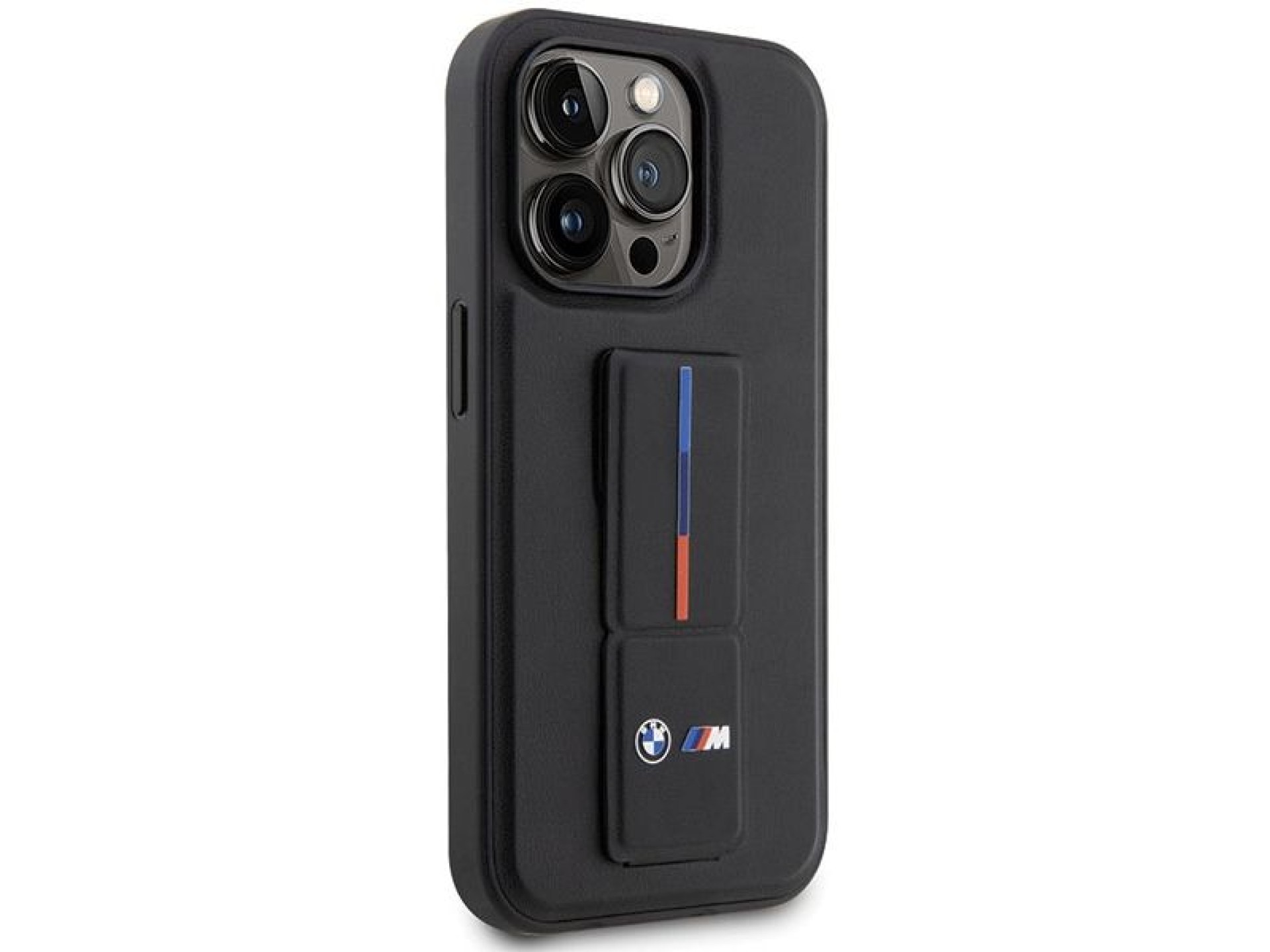 BMW Grip Stand Hot Stamp iPhone 14 Pro Case - Black