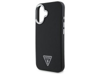 Capa rígida preta com textura triangular para iPhone 16 Plus 6.7" Guess GUHMP16MPGTSPSK. Capa rígida preta com textura triangular para iPhone 16 Plus 6.7" Guess GUHMP16MPGTSPSK.